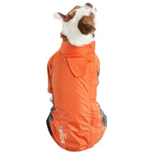 Dog Helios Orange Blizzard Full-Bodied Adjustable and 3M Reflective Dog Jacket
