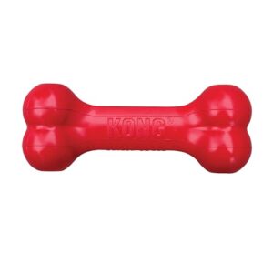 KONG Goodie Bone - Classic Durable Natural Rubber Dog Bone, Supports Mental Engagement - Treat Dispensing - Red - for Small Dogs