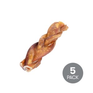 Only Natural Pet Braided Bully Sticks for Dogs, 6 Inch / 5 Pack