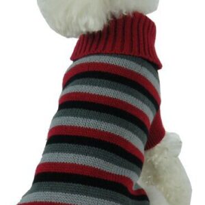 Pet Life Polo Casual Cable Knit Dog Sweater MD