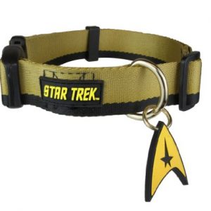 Star Trek Dog Collar Gold Small- Boldly go Where no Other Dog has Gone Before