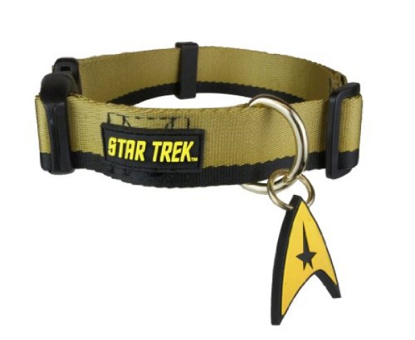 Star Trek Dog Collar Gold Small- Boldly go Where no Other Dog has Gone Before