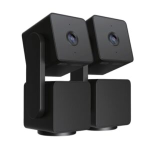 WYZE Cam Pan v3 Indoor/Outdoor IP65 1080p Pan/Tilt/Zoom Wi-Fi Smart Home Security Camera with 360° Motion Tracking for Baby&Pet, Color Night Vision, Works with Alexa & Google Assistant, Black, 2-Pack
