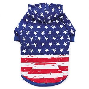 Zack & Zoey Distressed American Flag Hoodie for Dogs, X-Large